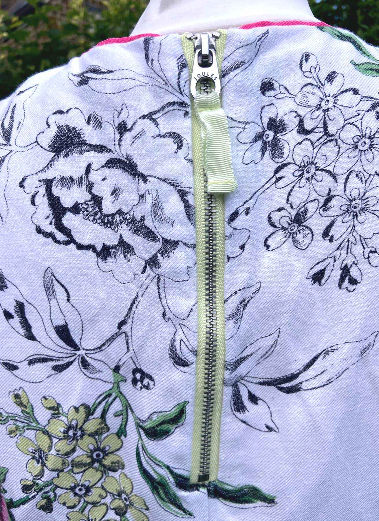 JOULES KATE Linen Floral Shift Dress Size UK 10 V Neck Short Sleeve Lined Summer - Image 4