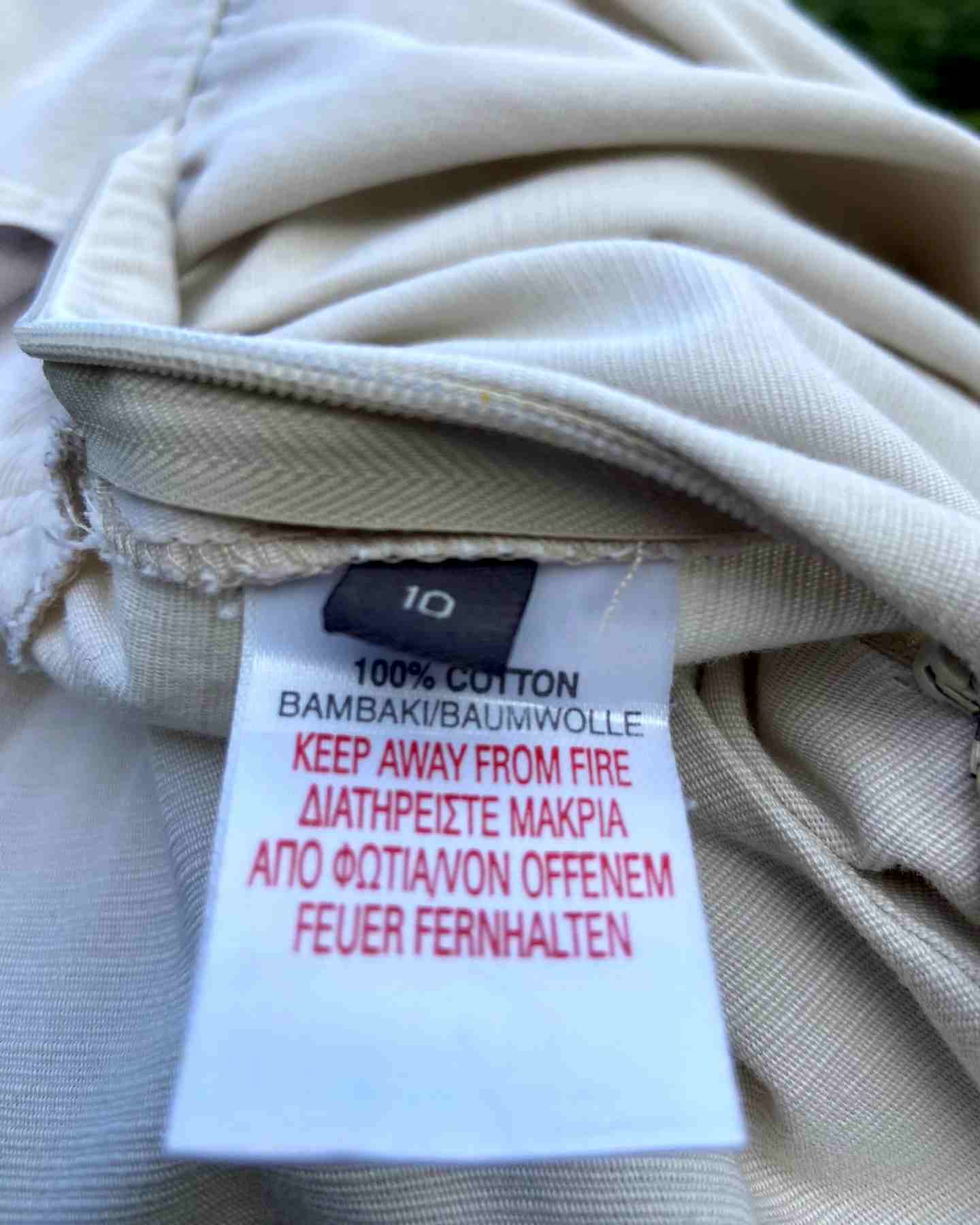 RIVER ISLAND Cream Pure Cotton Gathered Skirt UK10 Pockets Buttons Mini All Season - Image 8